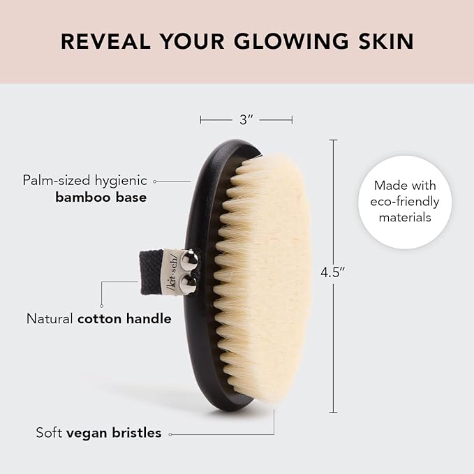 Kitsch Dry Brushing Body Brush & Hair Scalp Massager
