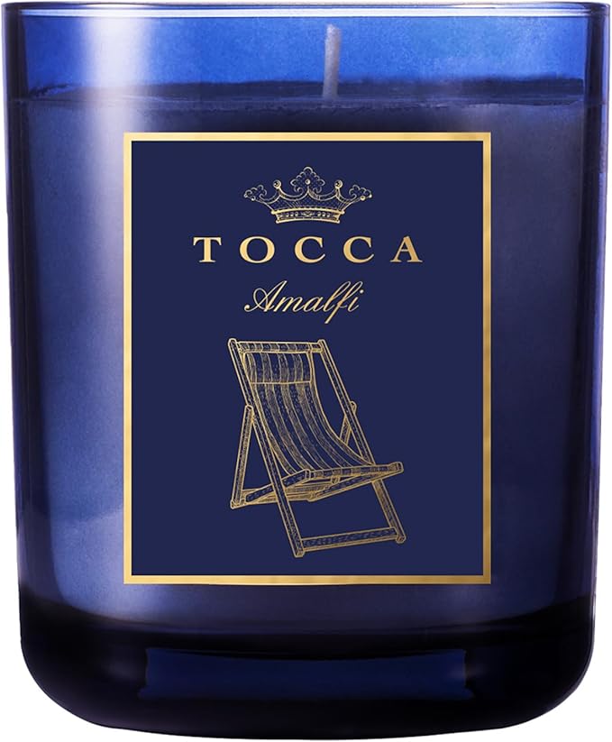 TOCCA Amalfi 10oz Candle - Grapefruit & Cucumber Scented, Hand Poured Soy-Wax Blend with 100% Cotton Wick, 60 Hour Burn Time