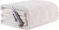 Electric Heated Blanket 50"x60" Throw Size, Soft Coral Fleece with 4 Heating Levels and 3 Hours Auto-Off, Machine Washable, Cozy Plush Fabric for Home, White