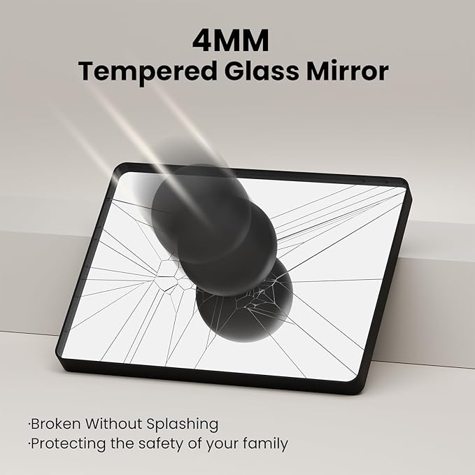 Black Bathroom Mirror 24X36 Inch, Black Metal Framed Mirror for Wall, Rounded Rectangle Matte Bathroom Vanity Mirror with Tempered Glass, Anti-Rust, Horizontal/Vertical