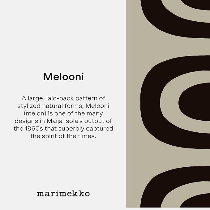 MARIMEKKO Melooni Terry Cotton Hand Towel (Charcoal) – Natural Forms Patterned Hand Towels – 28 in x 20 in