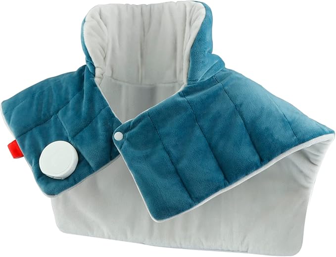 Comfytemp Heating Pad for Neck and Shoulders and Back, 2.6lb Weighted Electric Heat Pad for Pain Relief, Christmas Gifts for Women Men Mom Dad, Large FSA Eligible Heated Wrap, 9 Heat Settings&11 Timer