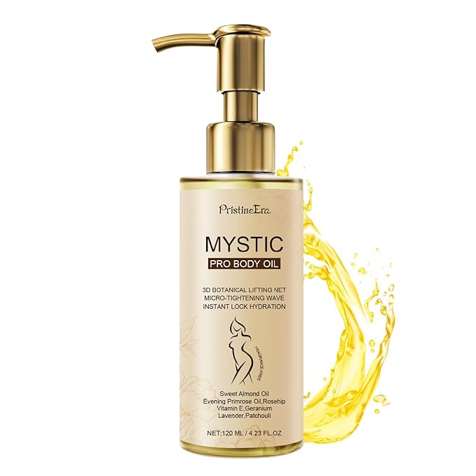 Mystic Body Firming Oil Deep Lasting Hydration and Firming Skin for Full Body Skin Tightening Body Oil After Shower 4.23 fl oz (Fragance free)