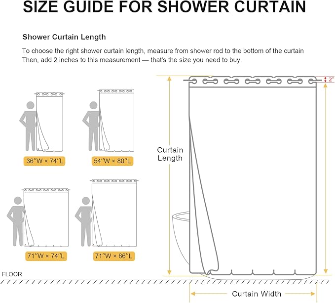 River Dream Stall Waffle Weave Shower Curtain with Snap-in Liner,Cotton Blend Fabric Heavy Duty,No Hooks Needed Shower Curtain for Bathroom,Hotel Quality Shower Curtain Set,Navy Blue,54x80 inches