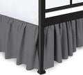 Ruffled Bed Skirt with Split Corners, Dark Grey, Full 18 Inch Drop Bedskirt, Hotel Quality Brushed Microfiber Wrinkle Free Dust Ruffle Bed Skirt Full Size