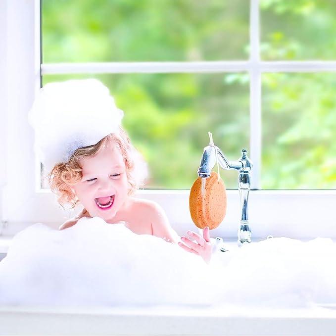 4 Pieces Soft Bath Sponge Exfoliating Shower Foam Body Sponge Exfoliating Soothing Sponge for Bathroom Supply