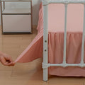 Bed Skirt Twin Size， Ruffled Bed Skirts with Split Corners, 14 Inch Drop Dust Ruffle Bed Skirt with Platform, 14 Inch, Peach