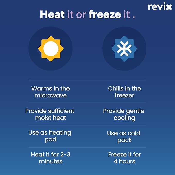 REVIX Microwave Heating Pad for Neck Shoulders and Back with Moist Heat, Weighted Microwavable Heated Neck Wrap Warmer, Scented