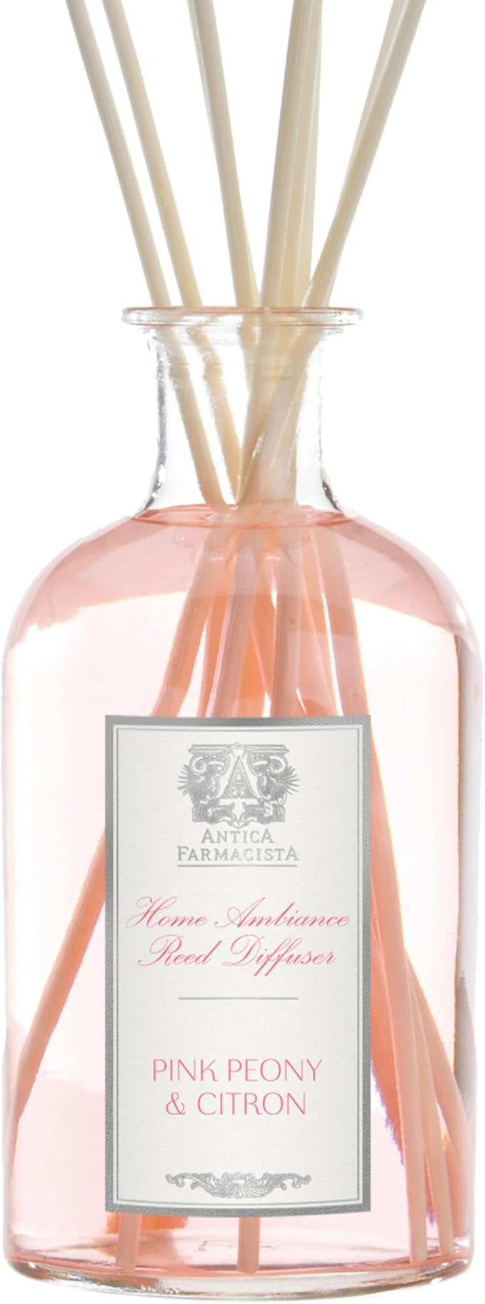 Antica Farmacista Home Ambiance Diffuser - Long-Lasting Reed Scent Diffuser - Luxury Room Freshener Gift - Pink Peony & Citron, 16.9 fl oz
