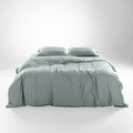 Olive + Crate Tencel Eucalyptus Cooling Duvet Cover Set - Hypoallergenic, Lyocell Tencel Duvet Cover - Temperature Regulating with Hidden Button Closure & Corner Ties - California King [Eucalyptus]