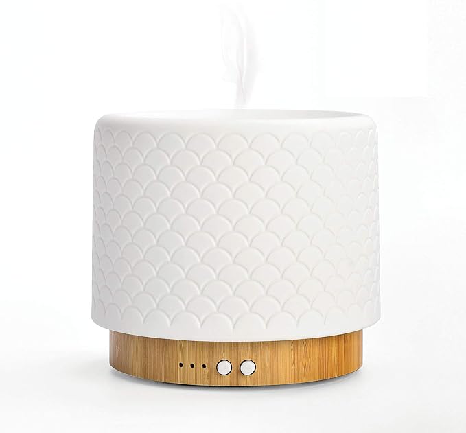 Essential Oil Diffuser 280ml Aromatherapy Diffuser for Large Room Small Humidifier with Sleep Mode-4 Timers, 3 Modes Lights, Auto-Off, No Beep