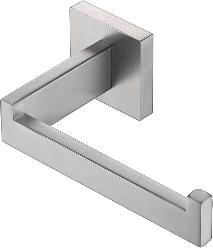 LANC Bathroom Toilet Paper Holder, Brushed Nickel Toilet Paper Roll Holder Wall Mounted for Kitchen Washroom Modern Toilet Tissue Roll Holder Dispenser 304 Stainless Steel Right, A8807BN
