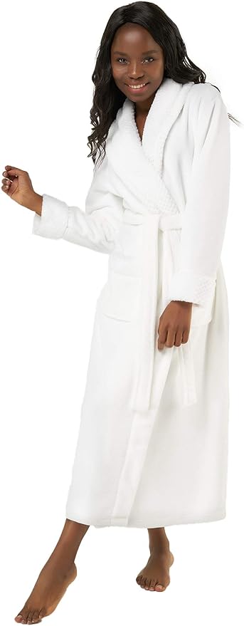 Turquaz Oversize Plush Robes For Women, Soft Warm Fleece Bathrobe for Women