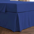 Mellanni Bed Skirt Queen Size - Bed Skirting - 15-Inch Tailored Drop Pleated Dust Ruffle - Hotel Luxury Bedding - Wrinkle, Fade, Stain Resistant - 1 Bedskirt (Queen, Royal Blue)