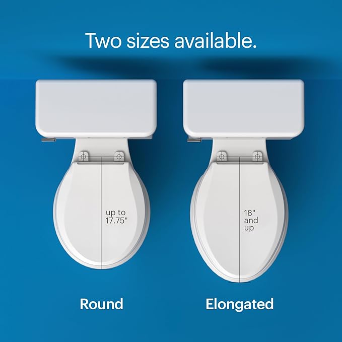 Brondell Bidet Toilet Seat Non-Electric Swash Seat, Fits Round Toilets, White – Dual Nozzle System, Ambient Water Temperature – Bidet with Easy Installation