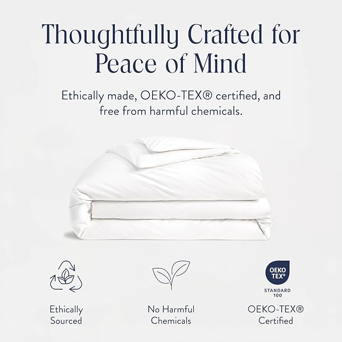 Brooklinen Luxury Percale Duvet Cover – 100% Cotton, Cool, Crisp, Extra-Long Corner Ties, Button Closure, Soft & Breathable – Machine Washable, Duvet Cover King/California King Bed Sizes (White)
