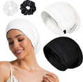 Sleep Cap Bonnet for Sleeping Black Women Men, Adjustable Cooling Lining Bonnets for Curly Hair Wrap Braids Beanie Night Hat