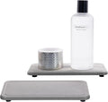 2 Pcs Water Absorbing Stone Trays, Kitchen/Bathroom Sink Soap Dish, Diatomite Tray Used for Hand Soap & Cosmetic Bottles in The Modern Home, 4" W x 8.3" L, Gray