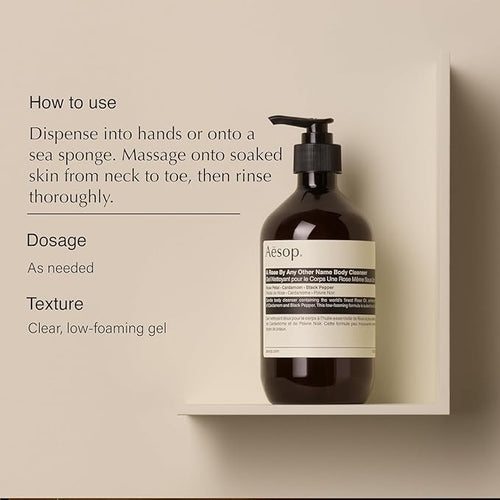 Aesop A Rose By Any Other Name Body Cleanser + Refill | Gentle Body Cleanser with Rose Petal Oil & Skin-Softening Botanicals | 16.9 oz / 500 mL(Pack of 2)