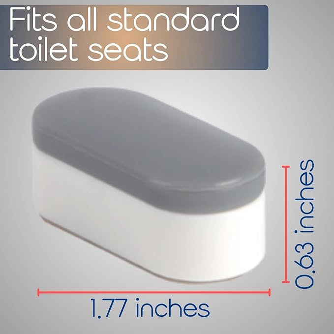 Toilet Seat Bumpers for Use with Bidet - Stops Sliding & Wobbling - Distributes Weight Evenly to Prevent Damage to Seat or Bowl - Premium Adhesive Pads - 5pk