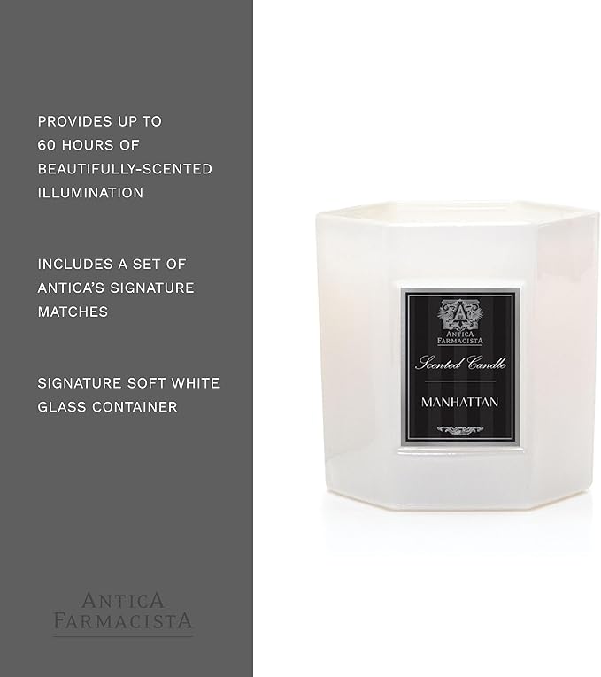 Antica Farmacista Luxury Scent Candle - Decorative Home Candle - Long-Lasting & Premium Scented - Luxury Gift - Manhattan, 9 oz