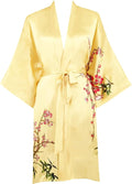 women's 100% silk kimono, short bathrobe pajamas, kimono pajamas