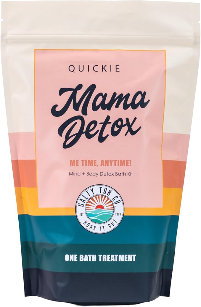 Mama Detox Quickie – Bath Soak with Rose and Lavender Essential Oils for Relaxation, Bath Bomb for Muscle Relief, and Gentle Skin Detox - Luxury Bath Experience, Single Use