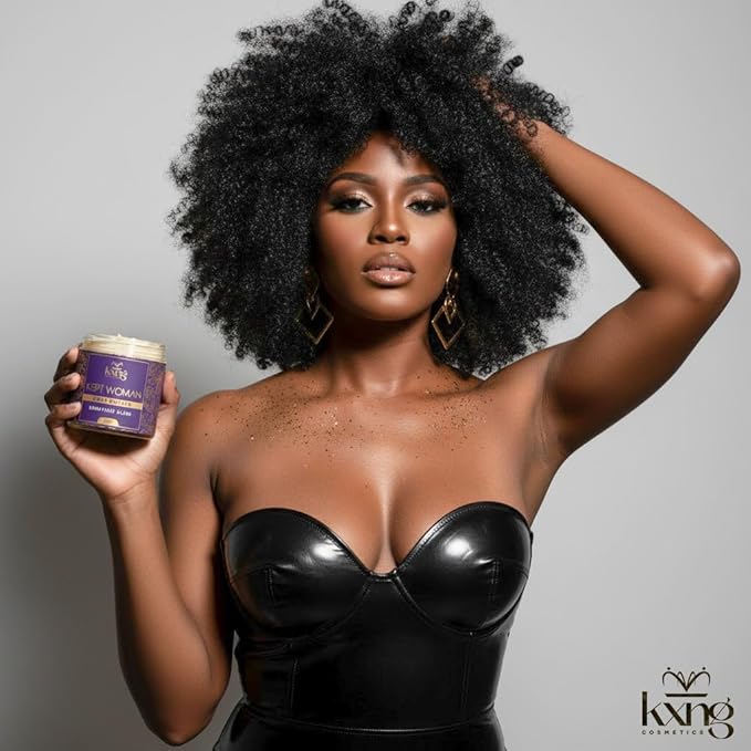 KXNG Cosmetics, Body Butter, Organic Skin Care for Men and Women, Body Moisturizer Lotions and Creams, Raw Shea Butter, Cocoa Butter, Mango, Coconut Oil, Hand, Foot, All Skin Types (Kept Woman)
