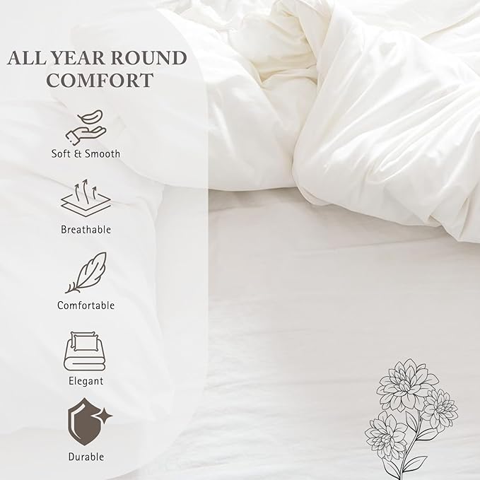 Oversized King Duvet Cover 1000 Thread Count 100% Egyptian Cotton Luxury Hotel Quality Quilt Cover & Pillow Sham - 5 Pc Duvet Cover Set with Zipper Closure, 6 Corner Ties - Light Grey