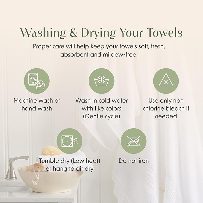 Springtree Home Grey Bath Towels Set of 6 | Popcorn Textured | 100% Combed Cotton | Absorbent Quick-Dry Gray Towels for Bathroom | Oeko-TEX® Standard 100 Cotton | Poli Collection - High Rise Grey