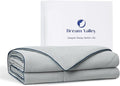 Dream Valley® Outlast® Cooling Comforter, Throw Size, Breathable NASA-Grade Space Technology Blanket for Hot Sleepers Night Sweats, Q-Max > 0.45 Aerocool™ Breathable, Cool Grey, 60"x80"