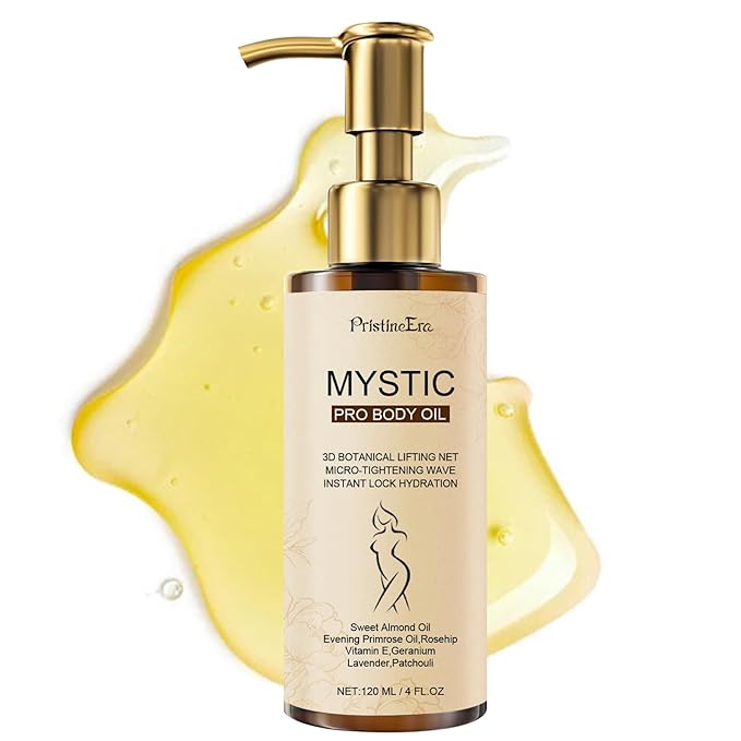 Mystic Body Firming Oil Deep Lasting Hydration and Firming Skin for Full Body Skin Tightening Body Oil After Shower 4.23 fl oz (Fragance free)