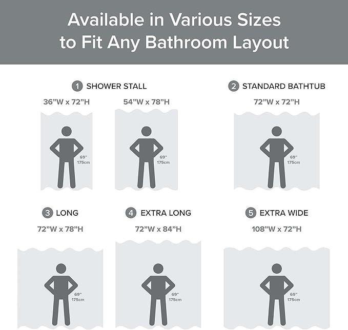 Madison Park Spa Waffle Shower Curtain Pieced Fabric with 3M Scotchgard Moisture Management Modern Home Bathroom Decorations, Wide 108"x72", Grey