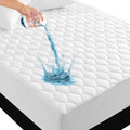 UNILIBRA Twin Mattress Protector Waterproof, Deep Pocket Mattress Pad Cover Up to 18 Inches, Quilted Fitted Hollow Cotton Filling Breathable Mattress Topper