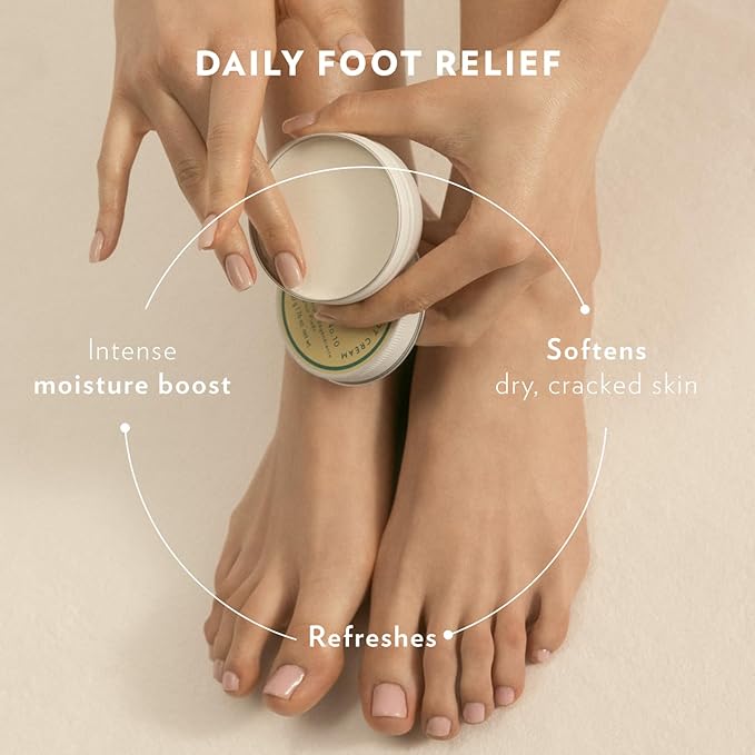 Alba1913 Vegan Foot Cream for Dry Cracked Heels & Feet – Instant Moisture Boost, Care Products for Cracked Heel Repair, Daily Foot Moisturizer Cream for Women & Men w/Shea Butter & Coconut Oils - 50g