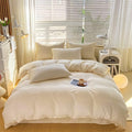 Cottonight Ivory White Comforter Set California King Beige Bedding Comforter Set Cal King Off White Solid Blanket Quilts Modern Soft Breathable 3 Piece Women Men Bedding Set