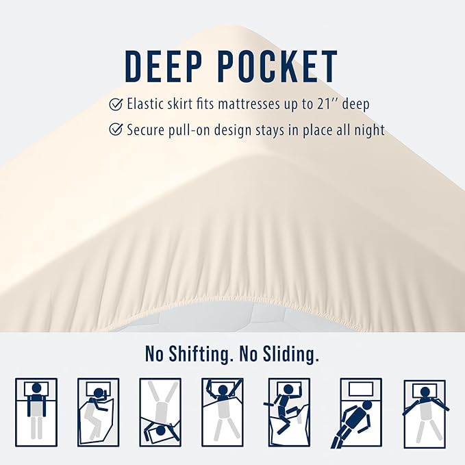 OLANLY Full Quilted Fitted Mattress Pad – Soft Pillow Top Mattress Topper, Down Alternative Fill, Cooling Comfort Breathable Mattress Cover, Machine Washable Deep Pocket Mattress Protector, Ivory