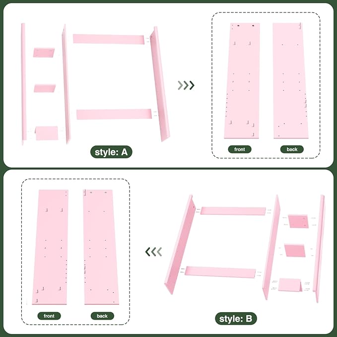 31" W Over The Toilet Storage Cabinet with Fluted Door, Pink Bathroom Organizer with Adjustable Shelf, Toilet Paper Holder Stand Wave Door for Restroom, Laundry Room
