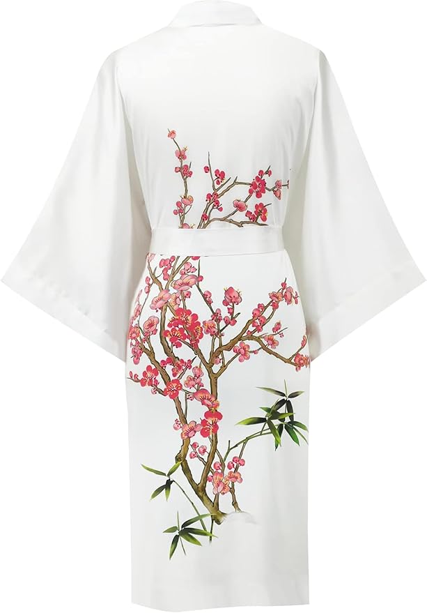 women's 100% silk kimono, short bathrobe pajamas, kimono pajamas