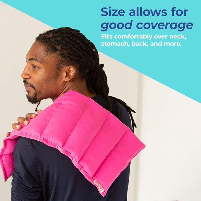 Lavender Dream Ultimate Comfort Wrap: Buckwheat Hot/Cold Therapy Pad, 9x22 Multi-Purpose Pain Relief, Made in USA