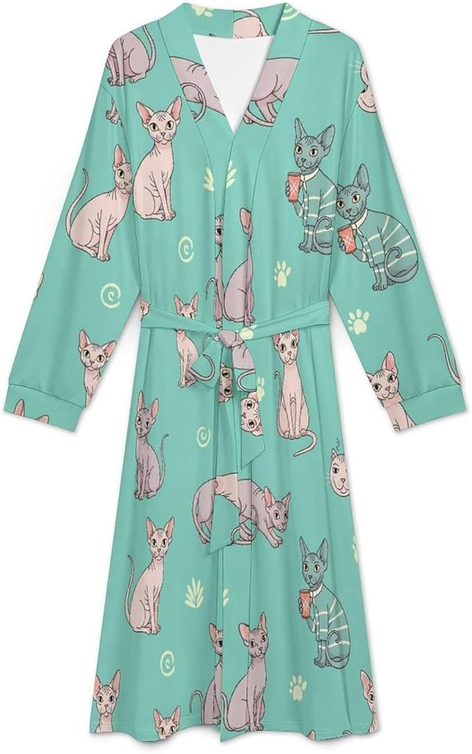 Soft Robes for Women Lightweight Kimono Bathrobe Full-Length Loungewear