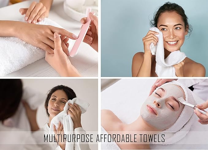 (Pack of 60 White Bath Towels Bulk 20x40 Inches -100% Cotton Economy Cheap Bath Towels for Commercial Uses, Gym, Salon, Spa & Hair -Lightweight Bath Towel Quick Drying -Bath Towel Sets Bulk