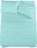 Utopia Bedding King Bed Sheets Set - 4 Piece Bedding - Brushed Microfiber - Shrinkage and Fade Resistant - Easy Care (King, Spa Blue)
