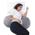 Pregnancy Pillow for Sleeping Memory Foam Maternity Pillow for Side Sleepers, Adjustable Travel Wedge Pillow Support for Back, Belly, and HIPS for Pregnant Women, Vevet Grey