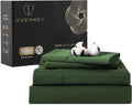 100% Egyptian Cotton Sheets King Size 1000 Thread Count Sateen Weave Soft Breathable 16-Inch Deep Pocket 4PCS（King,Forest Green）