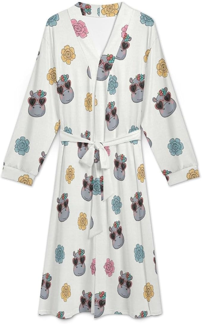Soft Robes for Women Lightweight Kimono Bathrobe Full-Length Loungewear