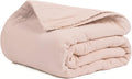 Salt Earth 100% Cotton Muslin Blanket, Gauze Blanket 80"X90" Queen, 4 Layered for Couch, Bed, Living Room,Lightweight & All Seasons Blankets & Throws, Easy to wash,Nature & Skin Friendly (Rose Dust)