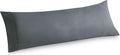 Bedsure 20x54 Body Pillow Case Cover - Dary Grey Brushed Microfiber Long Pillow Cases for Body Pillow, Ultra Soft and Cozy Pillowcase with Envelope Closure, Wrinkle, Fade and Stain Resistant, 1 Pack