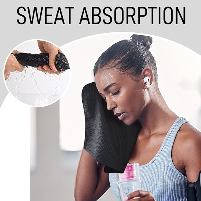 SUNLAND Microfiber Sports Workout Towels Fast Drying Fitness Sweat Towels for Men & Women Lightweight Multi-Purpose Gym Exercise Towel