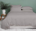 King Duvet Cover 1000 Thread Count 100% Egyptian Cotton Sateen Weave Luxury Silver Grey Quilt Cover 3 PC Bedding Set - Comforter Cover & 2 Pillow Shams with Zipper Closure